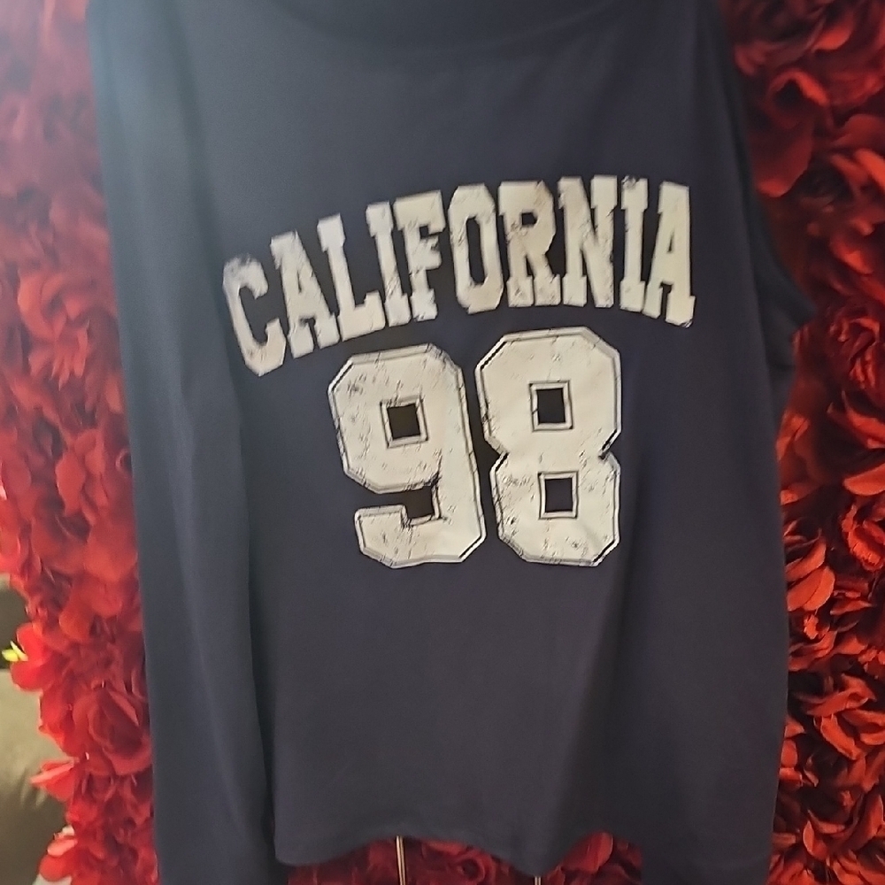California 98 Navy One Shoulder Lomg Sleeve Top Size XLarge NEW NEVER WORN